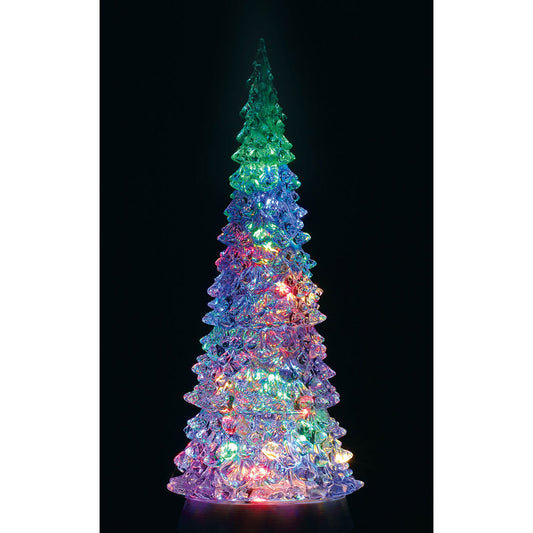 Lemax Multicolored Lighted Crystal Tree Christmas Village