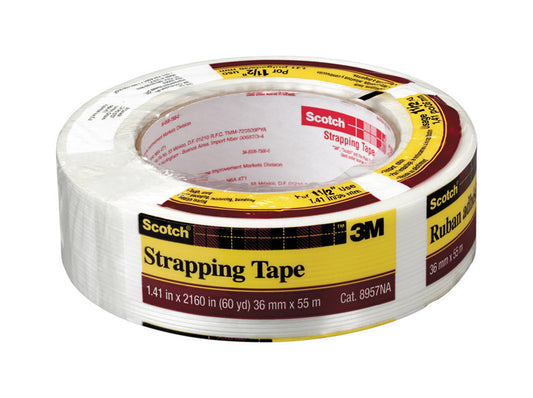 Scotch 1-1/2 in. W x 60 yd. L Strapping Tape White