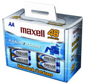 Maxell 723443 Aa Cell Alkaline Batteries 48 Count