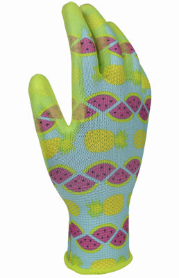 Garden Gloves, Polyurethane-Coated, Stretch Knit, Women's Medium (Pack of 6)