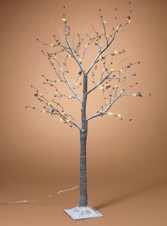 Gerson  Snowy Berry  Christmas Tree  Gray  PVC  1 pk