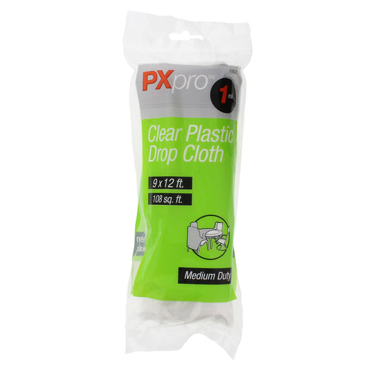 PXpro 9 ft. W X 12 ft. L X 0.9 mil Plastic Drop Cloth 1 pk