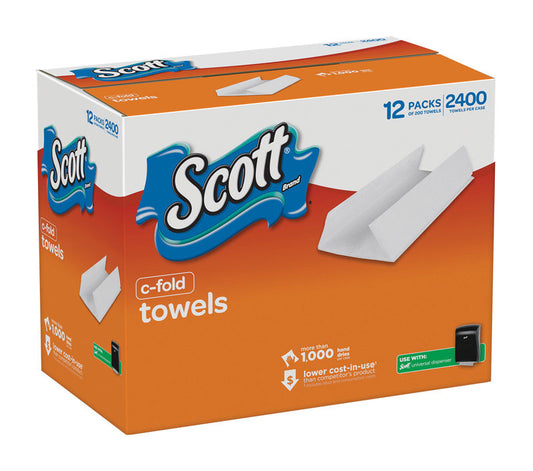 Scott  C-Fold Towels  200 sheet 1 ply 12 pk