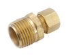 Anderson Metals 1/4 in. Compression in. T X 1/4 in. D MIP  Brass Connector