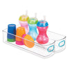 iDesign Clear/Teal Divided Kitchen Bin 3 in. H X 7.96 in. W