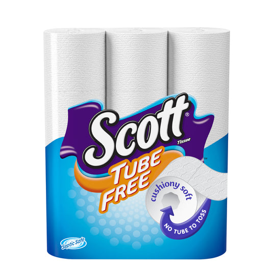 Scott Tube Free Toilet Paper 12 roll (Pack of 5)