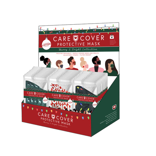 Care Cover Merry and Bright Collection Protective Face Protector 1 pk (Pack of 36)