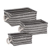 Honey-Can-Do Black/White Tote Bin 6 in. H X 10 in. W X 13 in. D