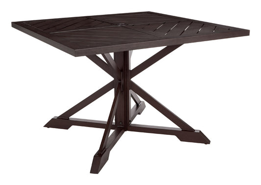 Living Accents  Estate  Square  Brown  Table
