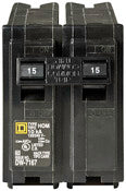 Square D Hom215cp 15a 2p 120/240v Standard Miniature Circuit Breaker Plug-In Mount