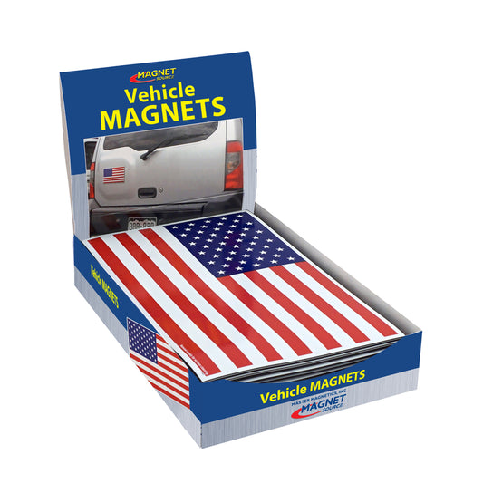 Master Magnetics 07162DSP 8" X 5" Magnetic USA Flags Countertop Display 48 Count
