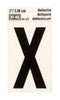 Hy-Ko 2 in. Reflective Black Vinyl Letter X Self-Adhesive 1 pc. (Pack of 10)