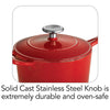 2.5 Qt Enameled Cast-Iron Series 1000 Covered Sauce Pan - Gradated Red