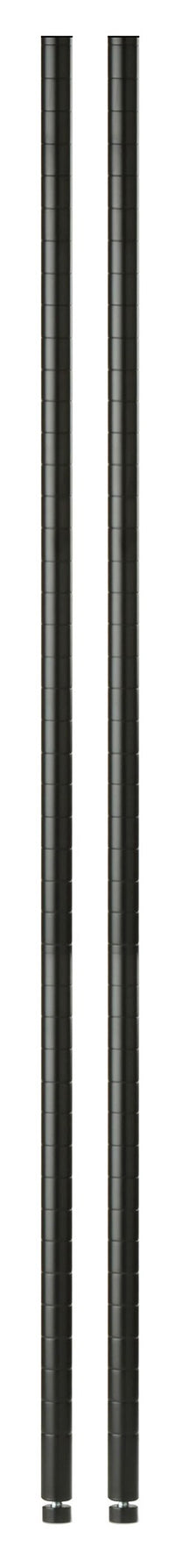 Honey Can Do SHFPOL2-B63 63" Black Shelf Posts (Pack of 2)