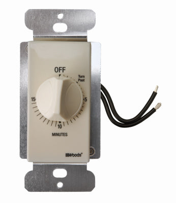 Temporizador de cuenta regresiva de 15 minutos para interruptor de pared, almendra