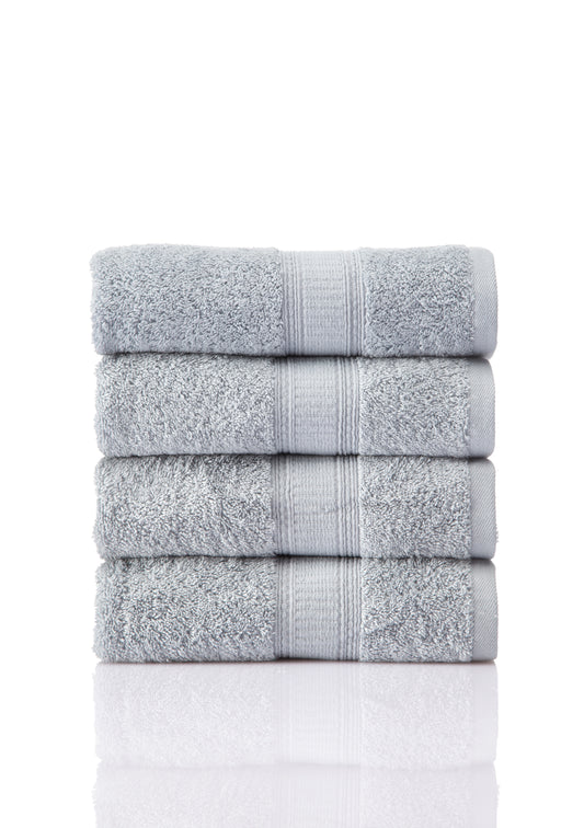 Livim Natural Home Boreal Collection 100% Genuine Cotton 4Pcs Set Hand towel 700GSM 12/1 Soft 100% Cotton, Towels for Home Décor Blue 16x30In (40X76 Cm)