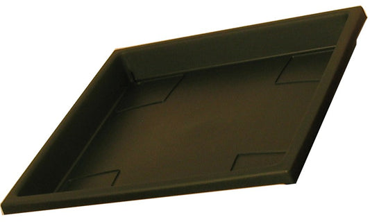 Akro Mils SRO12500B91 Evergreen Accent Square Tray For 12.5" Planter (Pack of 12)