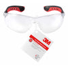 3M  Flat Temple Safety Glasses  Clear Lens Black/Orange Frame 1 pc.