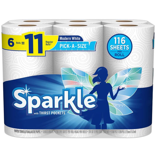Sparkle Paper Towels 116 sheet 2 ply 6 pk (Pack of 4)