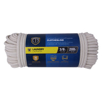Clothesline, Diamond Braided Cotton, 3/8-In. x 200-Ft.