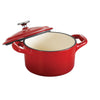 10.5 oz Enameled Cast-Iron Series 1000 Covered Mini Cocotte - Gradated Red