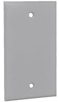 Weatherproof Rectangular Blank Cover, 1-Gang,  Gray