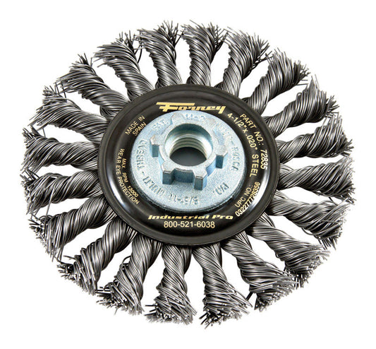 Forney  4-1/2 in. Twisted  Wire Wheel Brush  Steel  13000 rpm 1 pc.