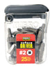 Mibro Square Recess #2 X 1 in. L Insert Bit S2 Tool Steel 25 pc