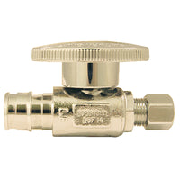 Apollo Pex A 1/2 in. Barb in to X 1/4 in. Compression Brass Straight Stop Valve