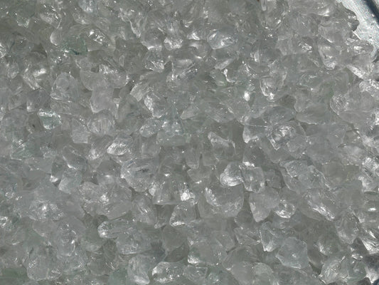 Exotic Pebbles & Aggregates EG10-L01 10 Lb Ice Clear Glass Pebbles                                                                                    