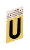 Hy-Ko 1-1/2 in. Black Aluminum Letter U Self-Adhesive 1 pc. (Pack of 10)