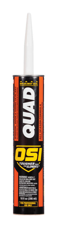 OSI Quad Beige Elastomeric Polymers Door, Siding and Window Sealant 10 oz (Pack of 12)