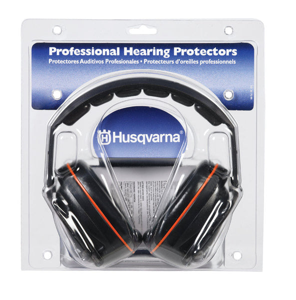 Protectores auditivos profesionales de espuma blanda, silicona y nailon de 25 dB de Husqvarna, color negro, 1 par
