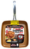 Red Copper Ceramic Copper Fry Pan 2.5 qt Red