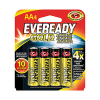 Eveready Gold AA Alkaline Batteries 4 pk Carded