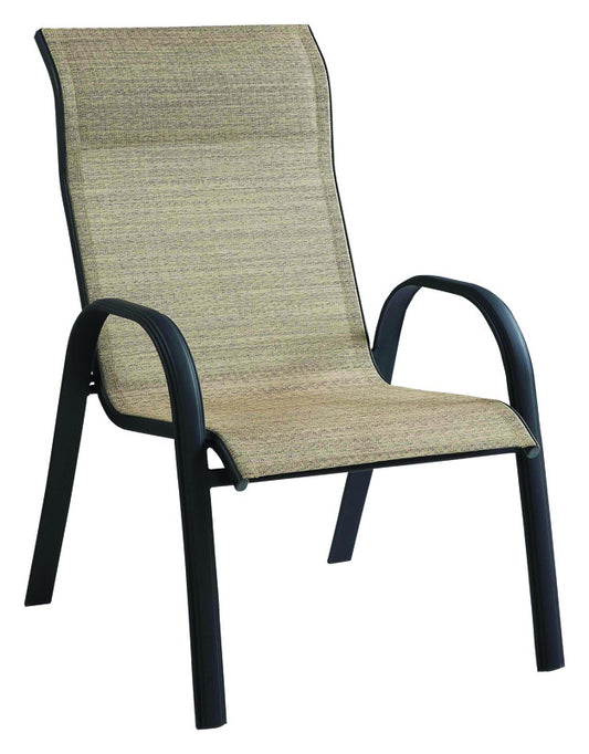 Living Accents  Black  Steel Frame Stackable Chair