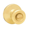 Kwikset 93001-876 Polished Brass Tylo Knob Mobile Home Privacy Set