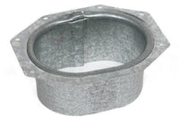 C-Style Gutter Outlet, White Galvanized Steel, 2 x 3-In.