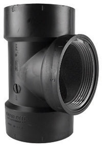 Charlotte Pipe Cleanout Tee Abs/Dwv 1-1/2 " Black - Max Warehouse