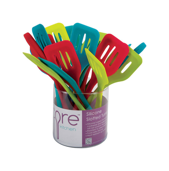 Espátula ranurada de silicona surtida de Core Kitchen (paquete de 15)