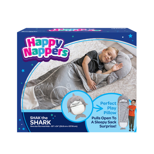 Happy Nappers Premium Quality Shark Pillow and Sleepy Sack 54 x 20 in.