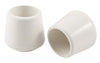 Softtouch Rubber Leg Tip White Round 1.25 in. W X 1.75 in. L 2 pk