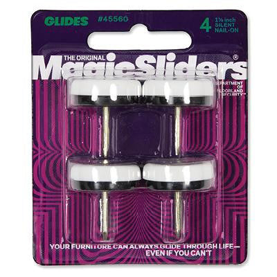 Magic Sliders White Plastic Slide Glides (Pack of 6)