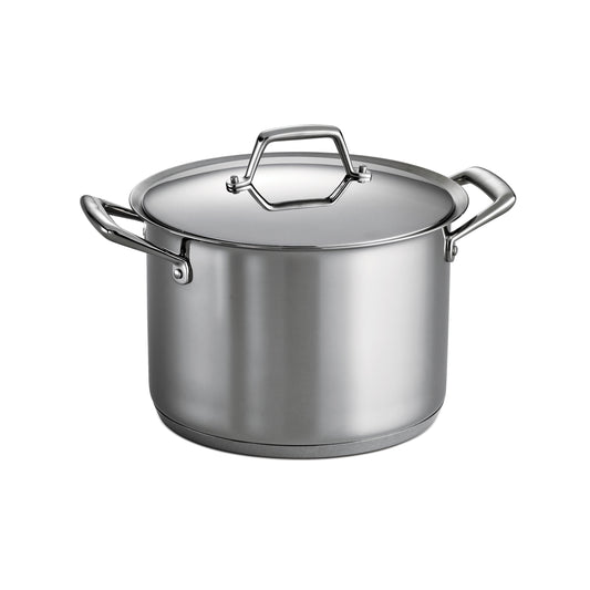 Prima 8 Qt Stainless Steel Covered Stock Pot