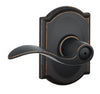 Schlage Accent Aged Bronze Bed and Bath Lever Right or Left Handed
