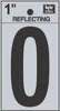 Hy-Ko 1 in. Reflective Black Vinyl Letter O Self-Adhesive 1 pc. (Pack of 10)