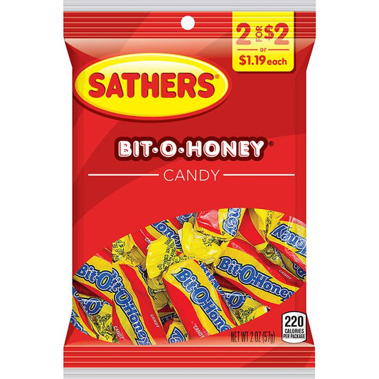 Sathers Bit-O-Honey Bit-O-Honey Chewy Candy 2 oz. (Pack of 12)