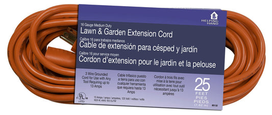 Helping Hand 85132 25' Orange Outdoor Extension Cord (Pack of 3)