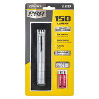 Dorcy Pro Series 150 lm Silver LED Flashlight AAA Battery