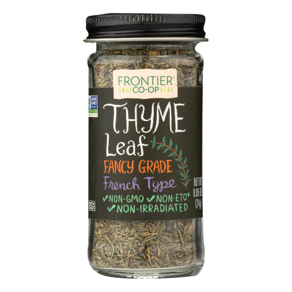 Hojas de tomillo de Frontier Herb, en hojuelas, cortadas y tamizadas, de calidad superior, 0,85 oz